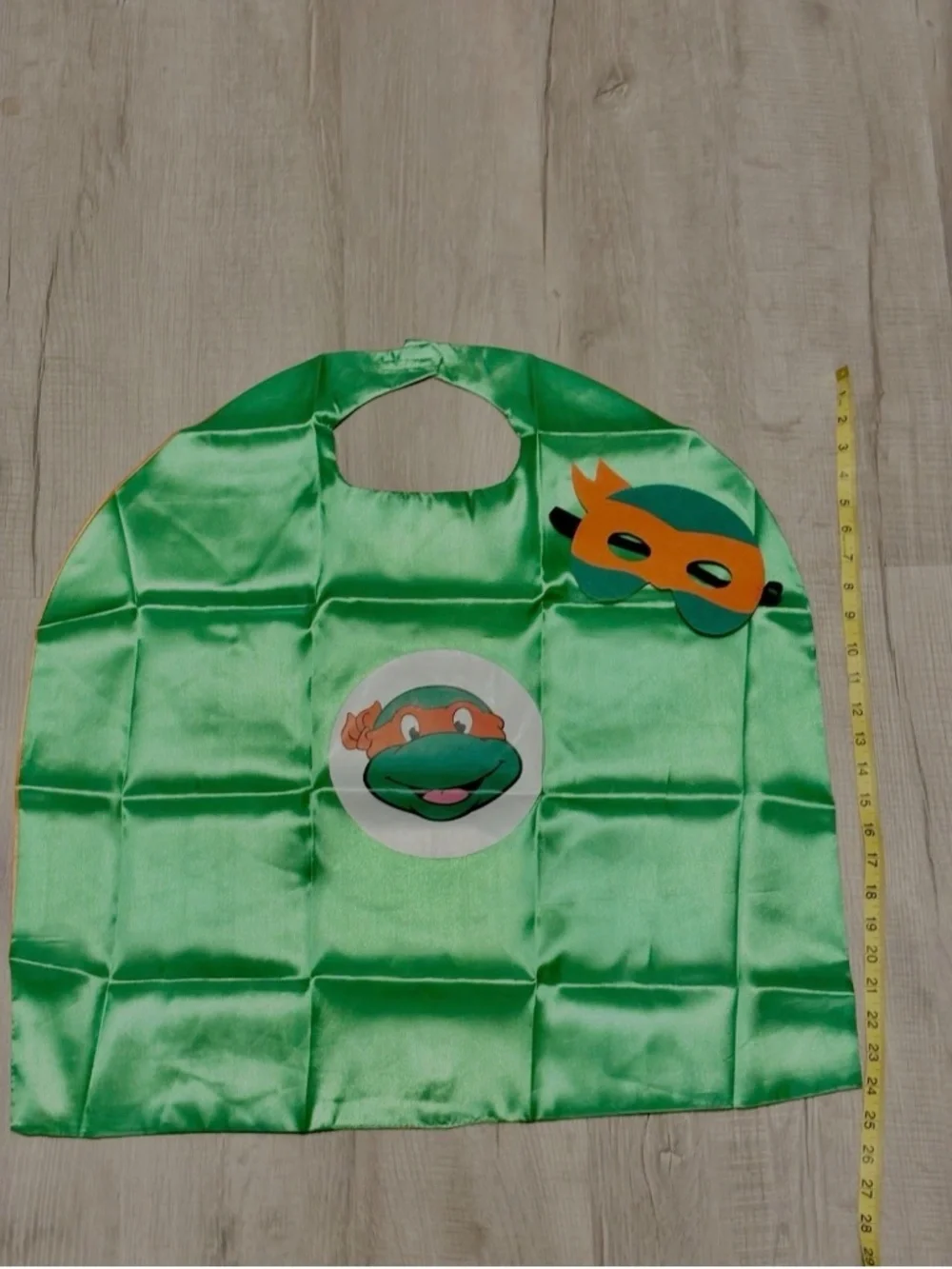 Teenage Mutant Ninja Turtles Costume w/ Mask & Cape Halloween Birthday Party New
